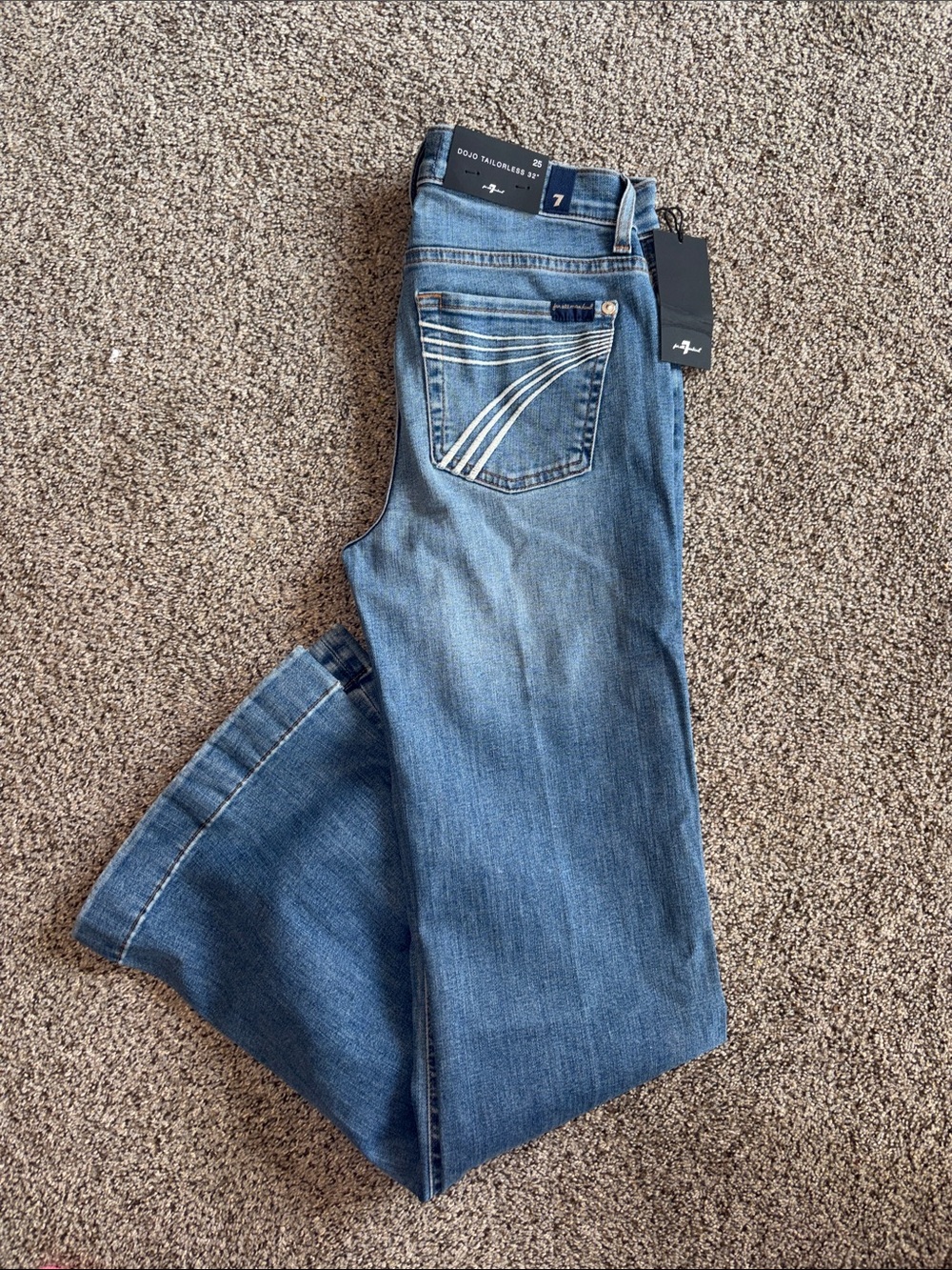 7 For All Mankind Women's Medium Blue Bootcut Jeans